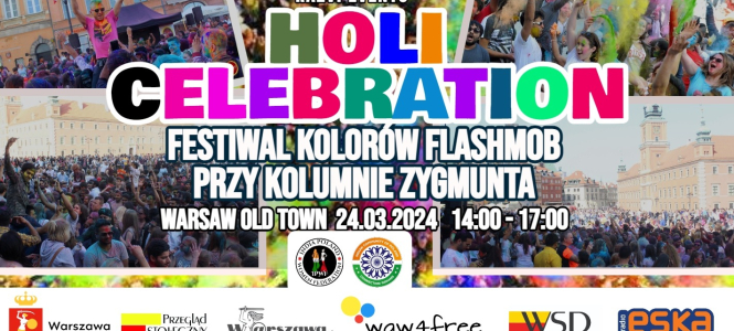 WARSAW HOLI CELEBRATION 2024 - Festiwal kolorów Flashmob