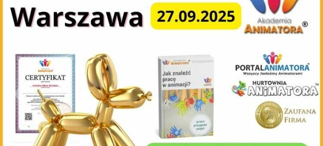 Warszawa - Kurs Animatora Zabaw dla Dzieci — 27.09.2025