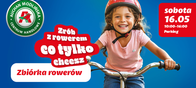 Akcja rowerowa w CH Auchan Modlińska