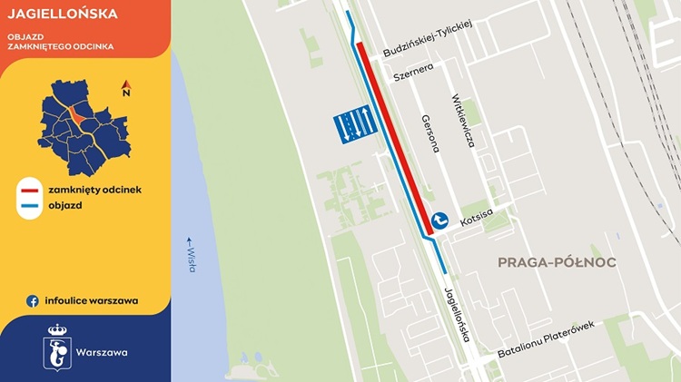Jagiellońska Warszawa Objazd