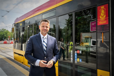Pan Rafał Trzaskowski - Tramwaj Stegny Warszawa