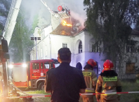 Pożar zabytkowego pustostanu w Forcie Bema