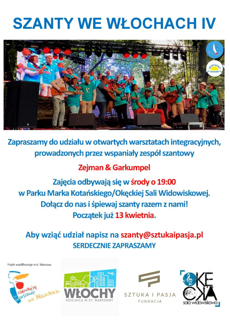 Szanty we Włochach IV - warsztaty muzyczne