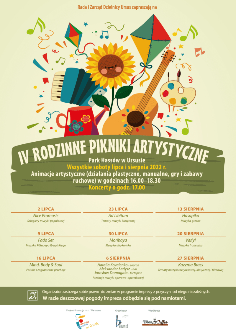 Pikniki artystyczne w Parku Hassów