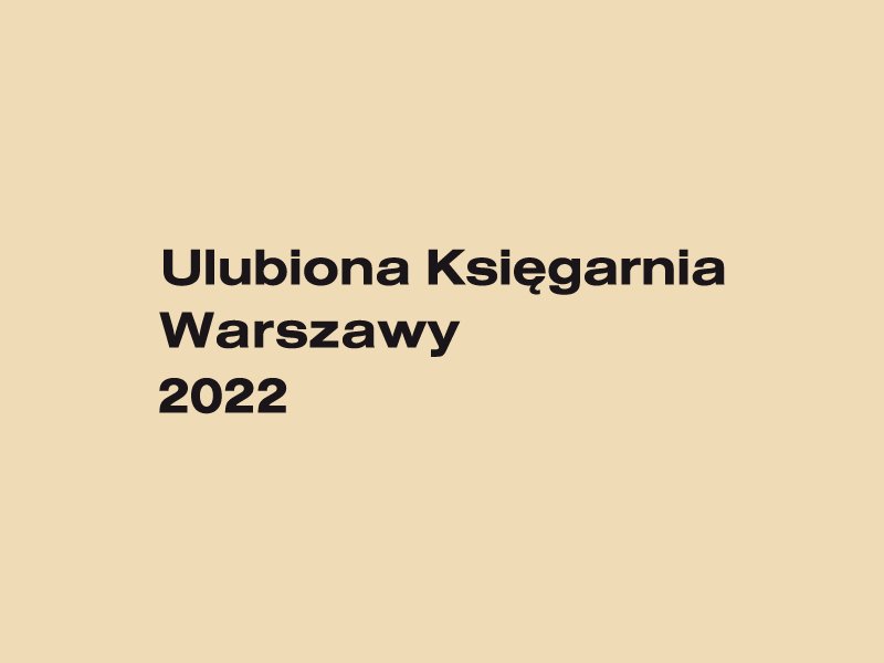 Ulubiona Księgarnia Warszawy 2022