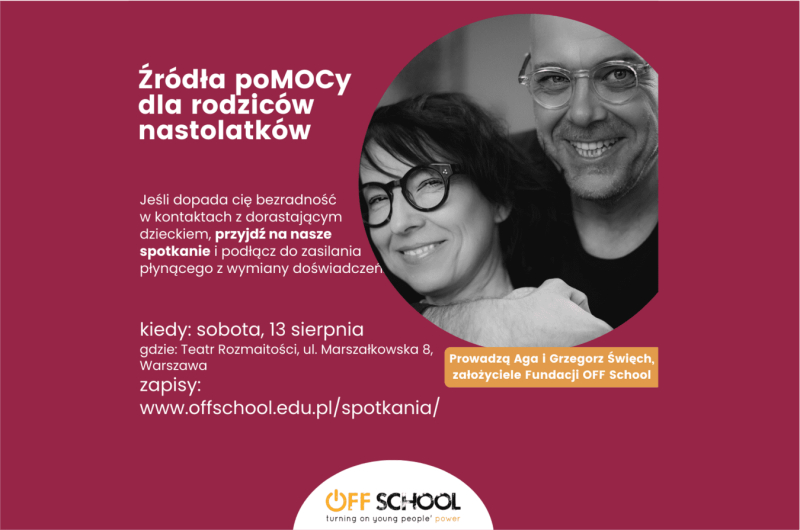 Źródła poMOCy – bezpłatne spotkanie dla rodziców osób nastoletnich