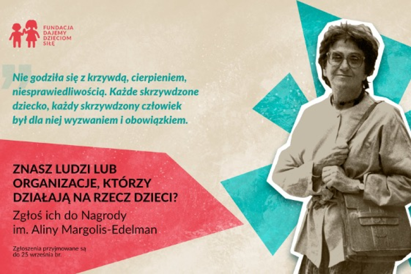 Nagroda im. Aliny Margolis-Edelman - wyjątkowe wyróżnienie dla osoby szczególnie zasłużonej w działaniach na rzecz dzieci