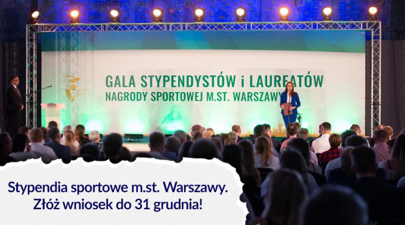 Złóż wniosek o stypendium sportowe m.st. Warszawy w 2023 roku