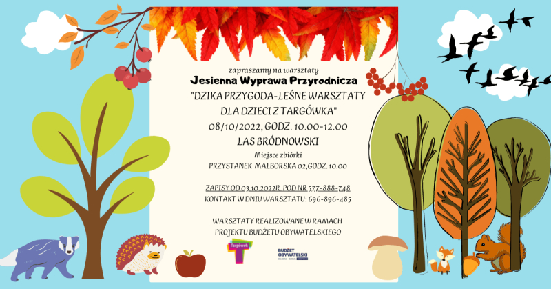 Warsztaty dla dzieci “Jesienna wyprawa przyrodnicza”
