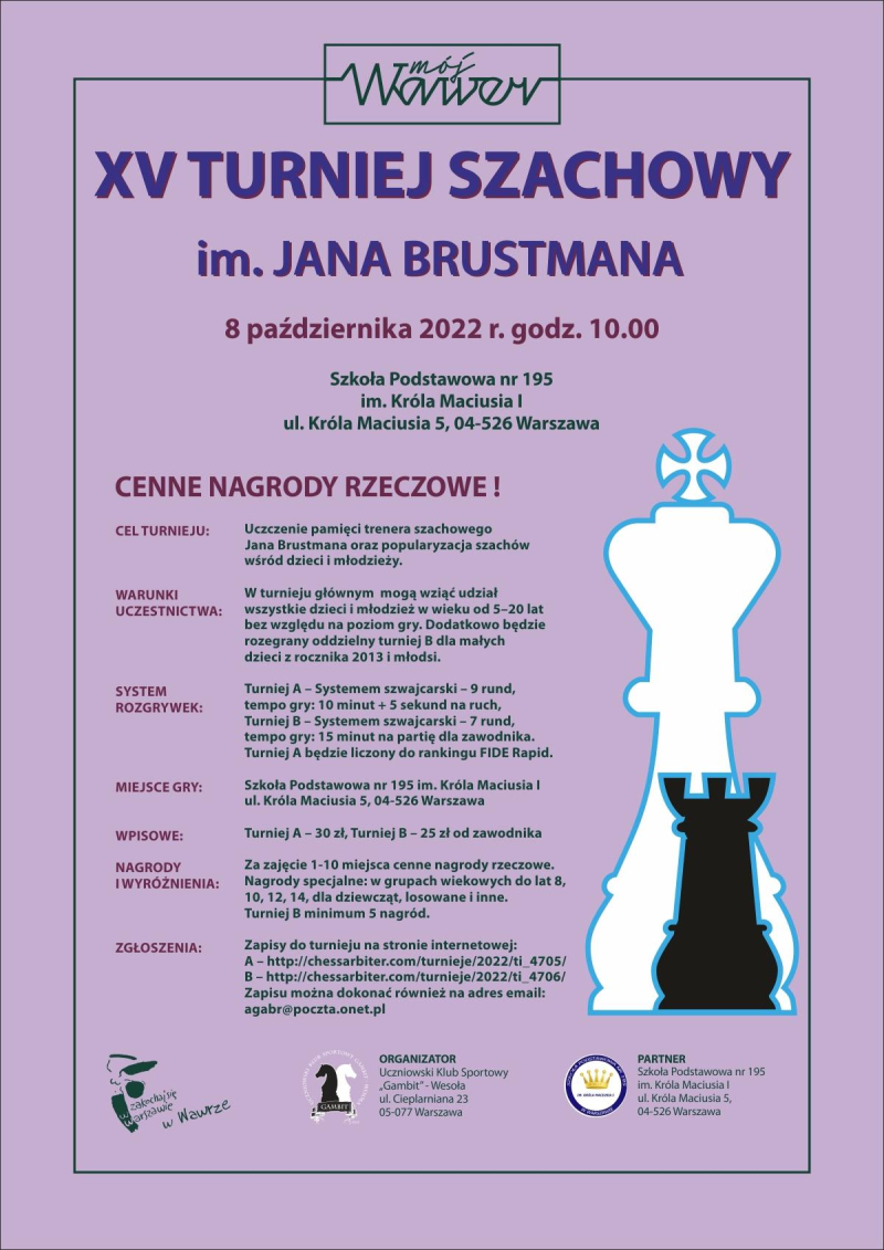 XV turniej szachowy im. Jana Brustmana