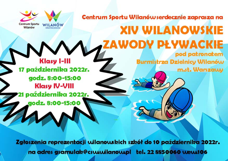 XIV zawody pływackie dla dzieci