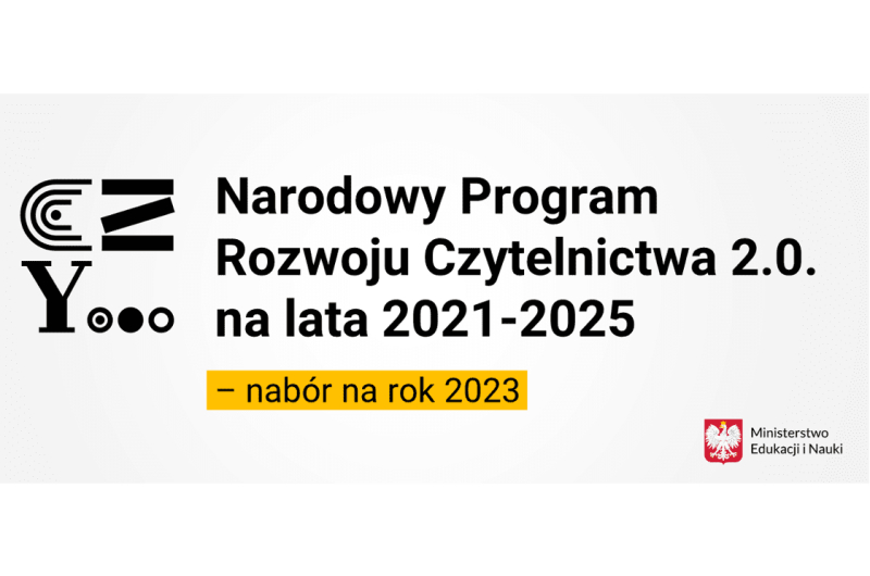 Narodowy Program Rozwoju Czytelnictwa 2.0. na lata 2021-2025 – nabór na rok 2023