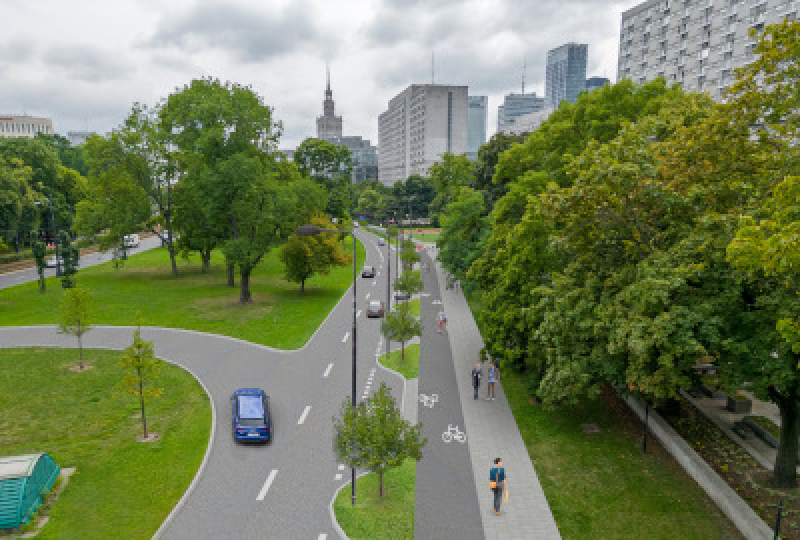 Zielona Marszałkowska dla pieszych i rowerzystów