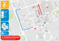 Prace na pl. Powstańców Warszawy