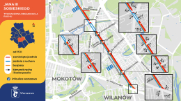 Zmiany w ruchu wzdłuż budowy torów do Wilanowa