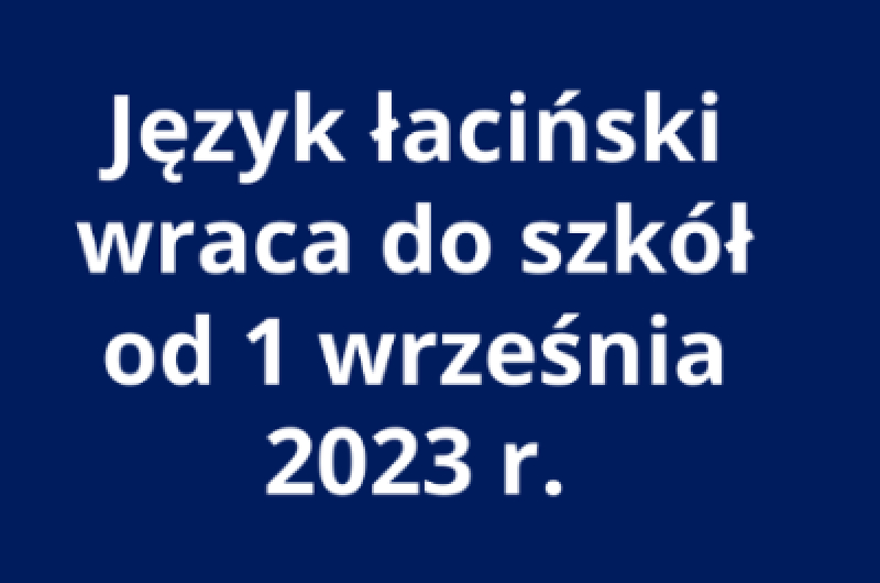 Język łaciński wraca do szkół