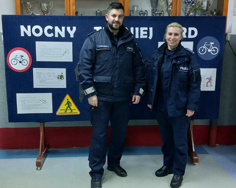 Nasielscy dzielnicowi na Nocnym Turnieju Bezpieczeństwa w Ruchu Drogowym