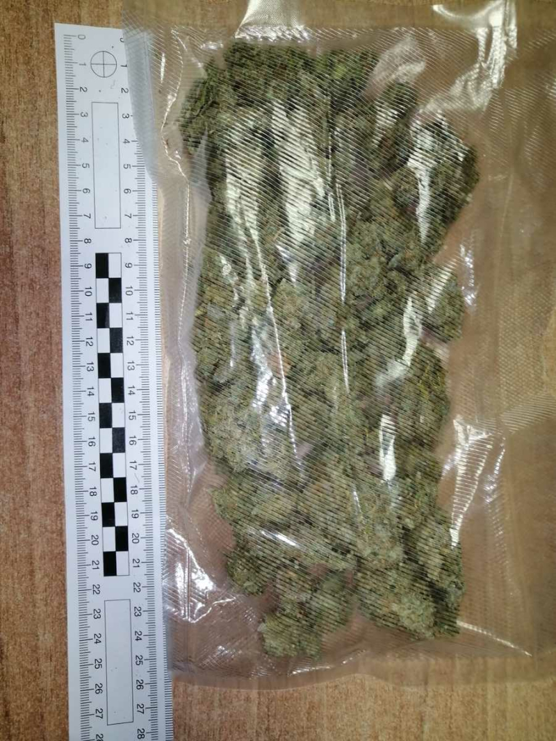 Prawie 50 gramów suszu roślinnego schował w bieliźnie