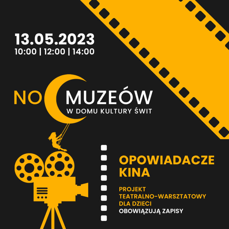 "Opowiadacze Kina" – projekt teatralno-warsztatowy dla dzieci w Domu Kultury ŚWIT
