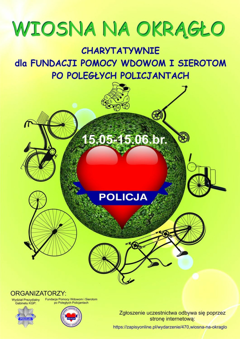 Wirtualna akcja charytatywna Fundacji Pomocy Wdowom i Sierotom po Poległych Policjantach „Wiosna na okrągło”