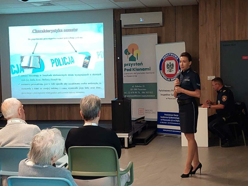 Wspólne działania profilaktyczne Policji, Straży Miejskiej i Miejsko-Gminnego Ośrodka Pomocy Społecznej ukierunkowane na bezpieczeństwo seniorów!