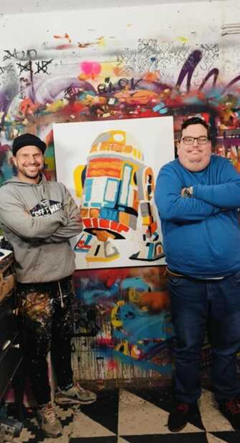 R2D2,2025 - sprzedany za 13 tysięcy złotych! Licytacja obrazu na rzecz ośrodka wsparcia