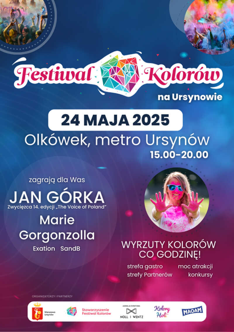Festiwal Kolorów Warszawa - na Ursynowie