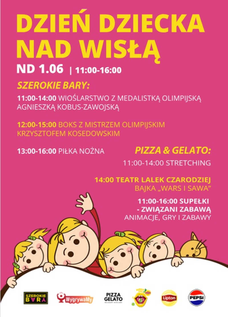 Sport, zabawa i włoskie smaki – Dzień Dziecka nad Wisłą z olimpijczykami!