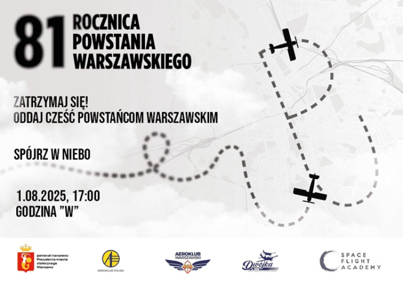 Podniebny hołd dla bohaterów Powstania Warszawskiego