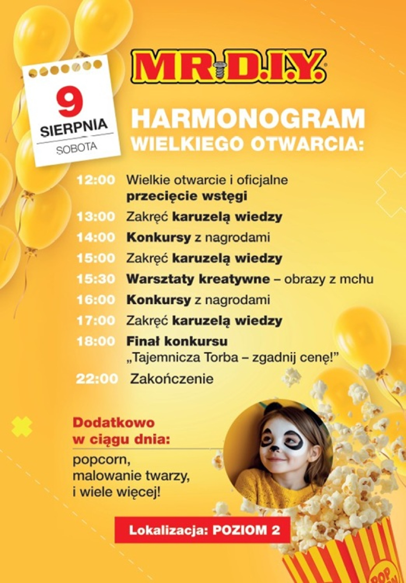 Uroczyste otwarcie sklepu MR.DIY w Blue City – konkursy, darmowe warsztaty i atrakcje dla całej rodziny