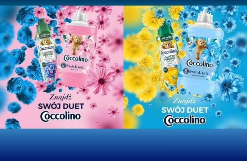 Miś Coccolino na ulicach Warszawy rozda darmowe saszetki z duetami zapachowymi