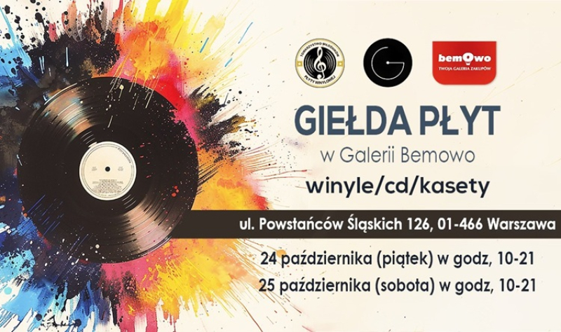 Giełda Płyt Winylowych, CD i Kaset w Galerii Bemowo: spotkanie z muzyką, która nigdy nie wychodzi z mody