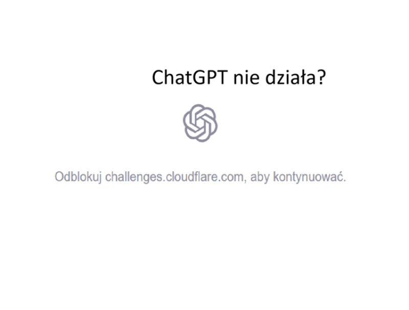 Nie działa ChatGPT? I część stron internetowych