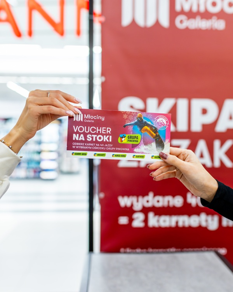 Zakupy, które zaprowadzą na stok. Galeria Młociny rozdaje skipassy