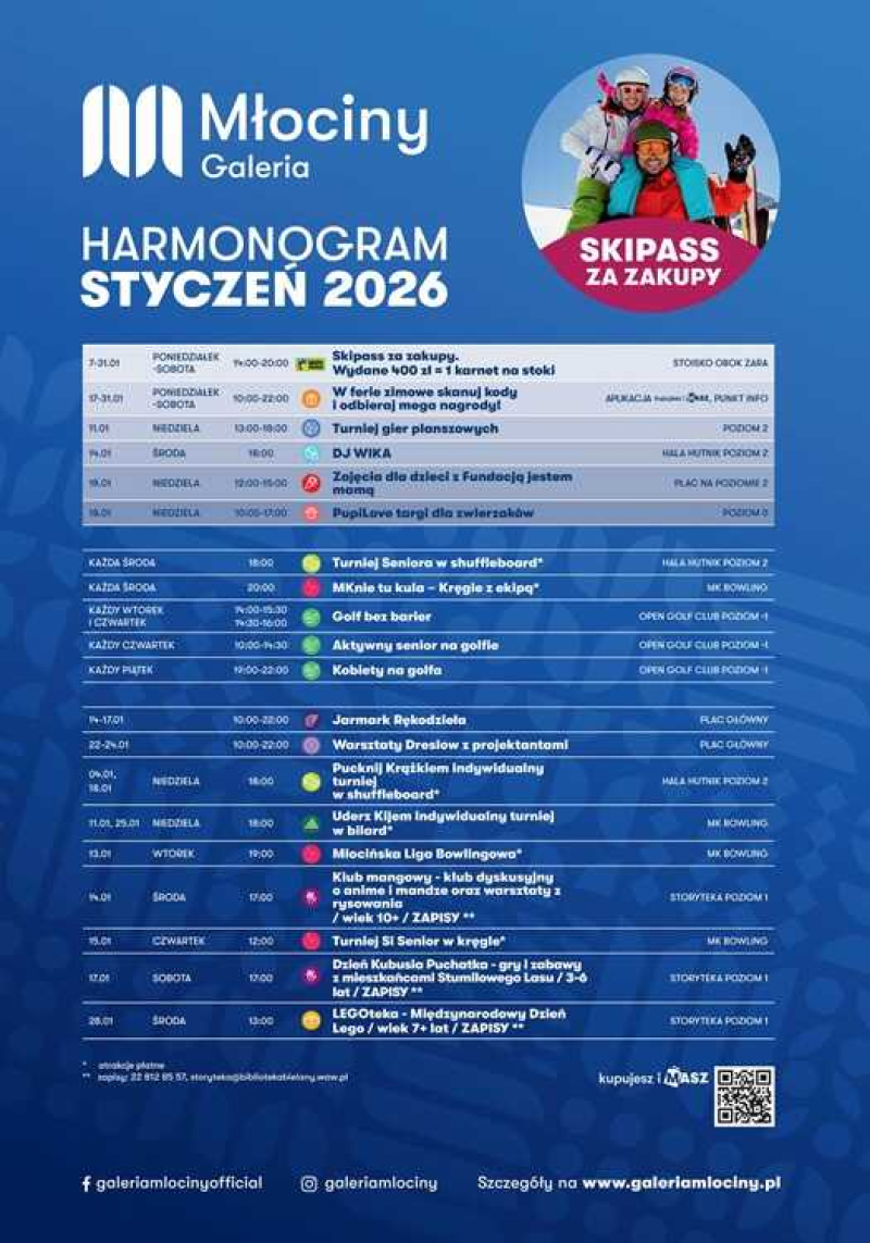 Co robić w Warszawie w ferie zimowe? Pomysły na aktywne i rodzinne spędzenie czasu w Galerii Młociny