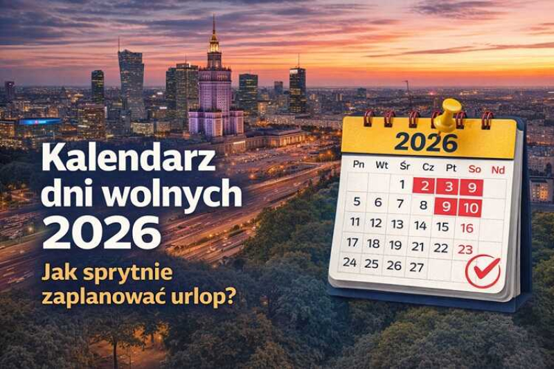 Kalendarz dni wolnych 2026. Jak sprytnie zaplanować urlop?