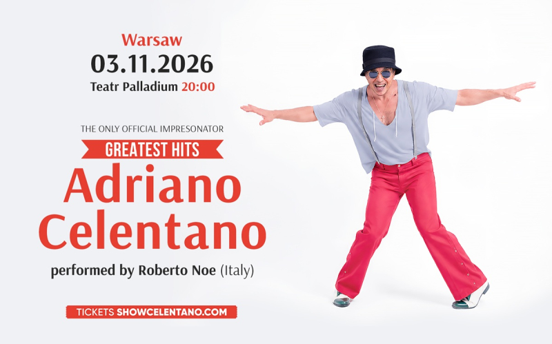 Koncert  w Warszawie - Adriano Celentano - Tribute Show. Roberto Noe na scenie Teatru Palladium