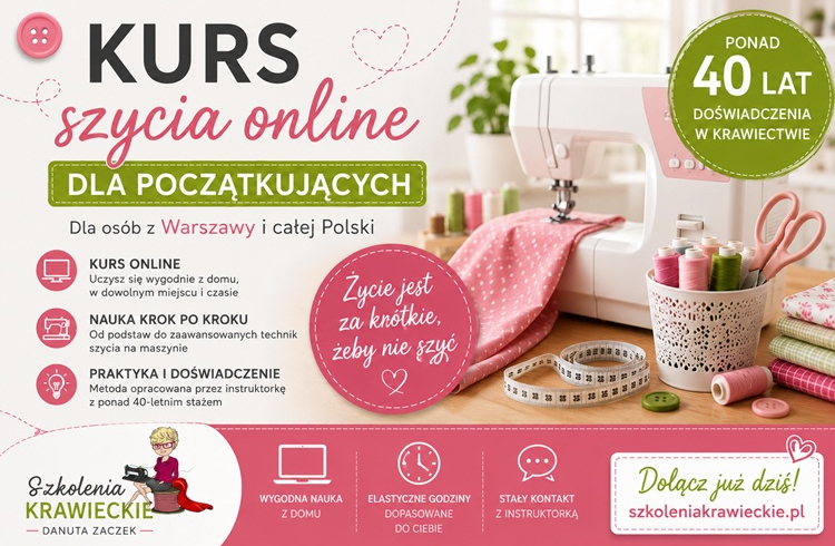 Kurs szycia na maszynie Warszawa — kurs krawiecki Warszawa. Naucz się szycia na maszynie!