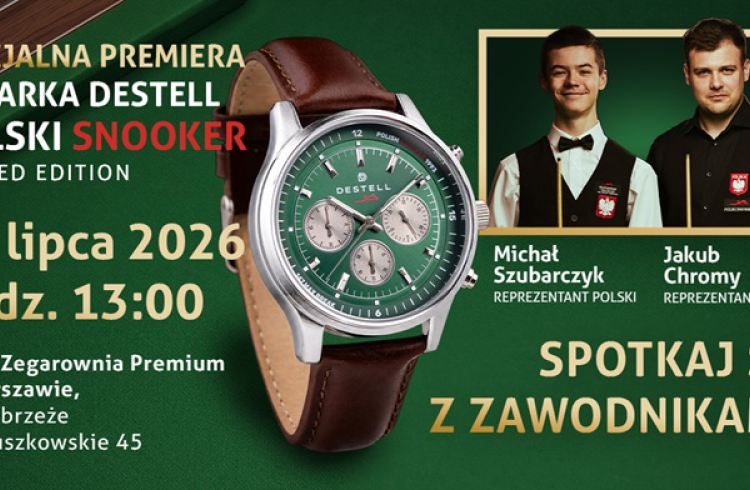 DESTELL Polish Snooker Limited Edition: Oficjalna premiera w salonie Zegarownia Premium