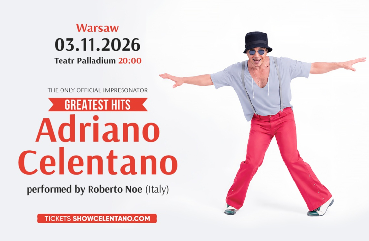Koncert  w Warszawie - Adriano Celentano - Tribute Show. Roberto Noe na scenie Teatru Palladium