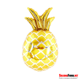 Balon foliowy ANANAS - złoty - 80 x 48 cm