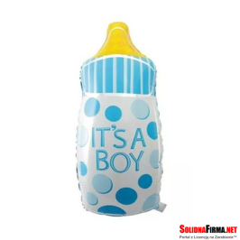 Niebieska Butelka ze Smoczkiem z Napisem - It’s a Boy
