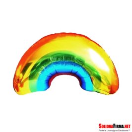 Balon Foliowy w Kształcie Tęczy - Wielokolorowy - 89 x 76 cm