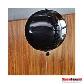 Balon Foliowy 3D w Kształcie Kuli - czarny - 24 Cale