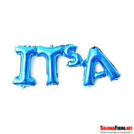 Balon Foliowy Napis - IT'S A - niebieski - 84 x 30 cm