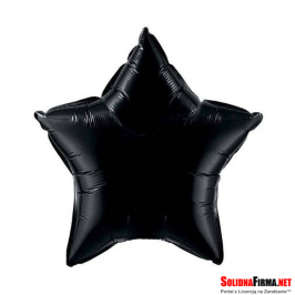 Balon Foliowy - Matowa Gwiazda - Czarny - 18 Cali