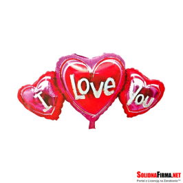 Balon foliowy I LOVE YOU - potrójny poziomy - 96 x 48 cm