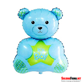 Balon foliowy MIŚ - It's a Boy, niebieski 76 x 48 cm