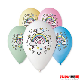 Balony Premium „Magiczna tęcza”, 12" / 5 sztuk