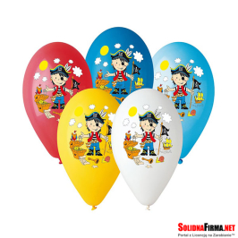 Balony Premium „Pirat”, nad. kolorowy, 12" / 5 sztuk